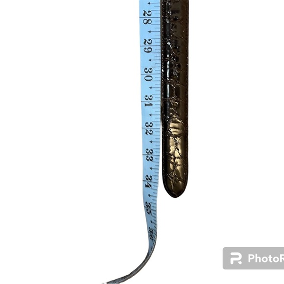 WCM NEW YORK Italian Calfskin croc embossed size medium women's Brn leather EUC - Picture 14 of 16